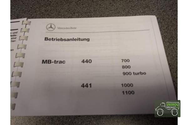Handleiding MB-trac 440/ 441 Duits