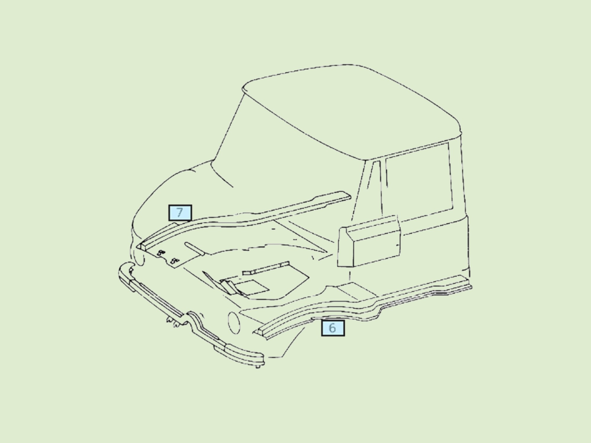 longitudinal beam links U403 / 406 / 416 - Ligger2um0371 photoroom - UM0371
