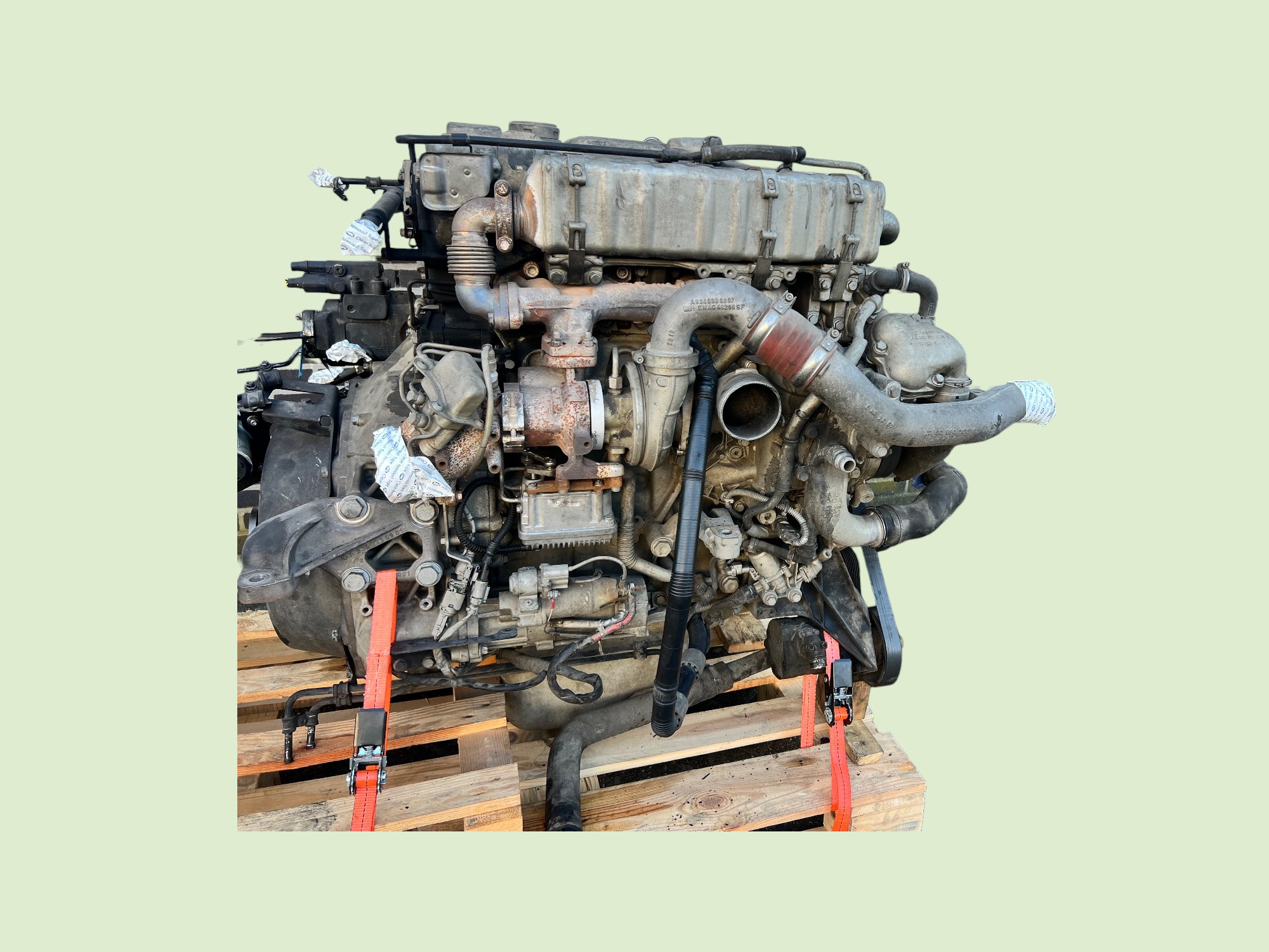 Gebrauchter Motor OM934, ohne Hydraulikpumpe und Kupplungssatz - Motor110686u photoroom - 10686U