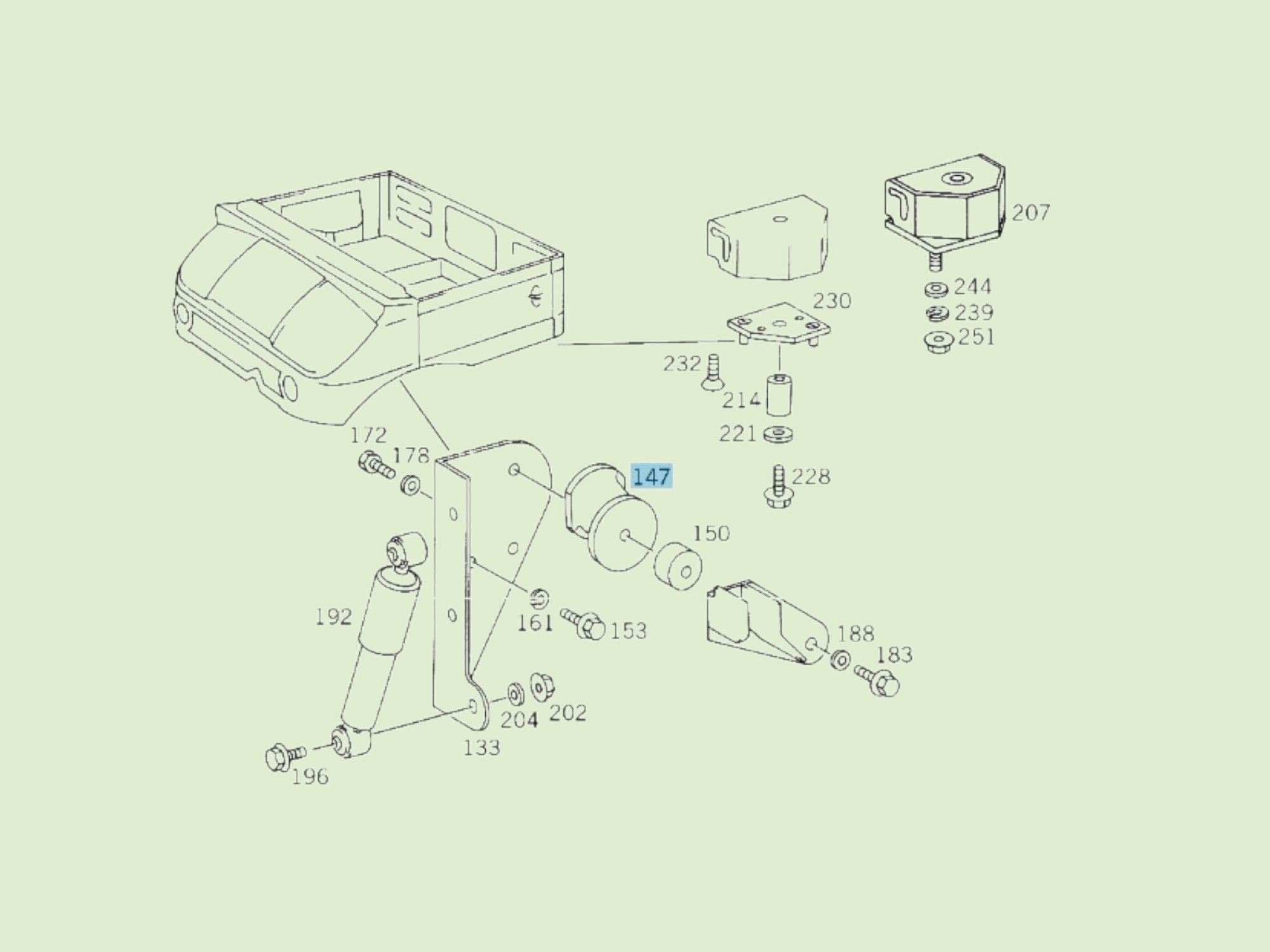 Cab rubber extra stabilization Unimog 403/406/413 - Rubber14168900003u photoroom 1 - 4168900003U