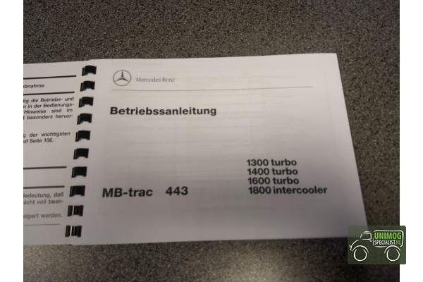 Handleiding MB-trac 443 Duits