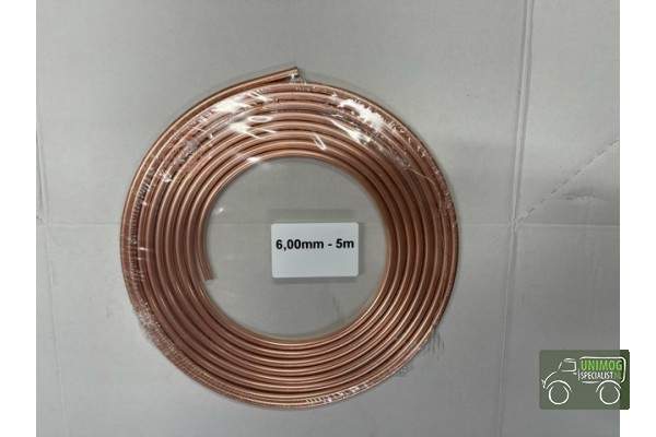 Brake line 6.00 mm copper 5 m